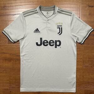 Adidas Juventus FC Soccer Jersey Mens M Gray Button Away Futbol Kit Italy Rare